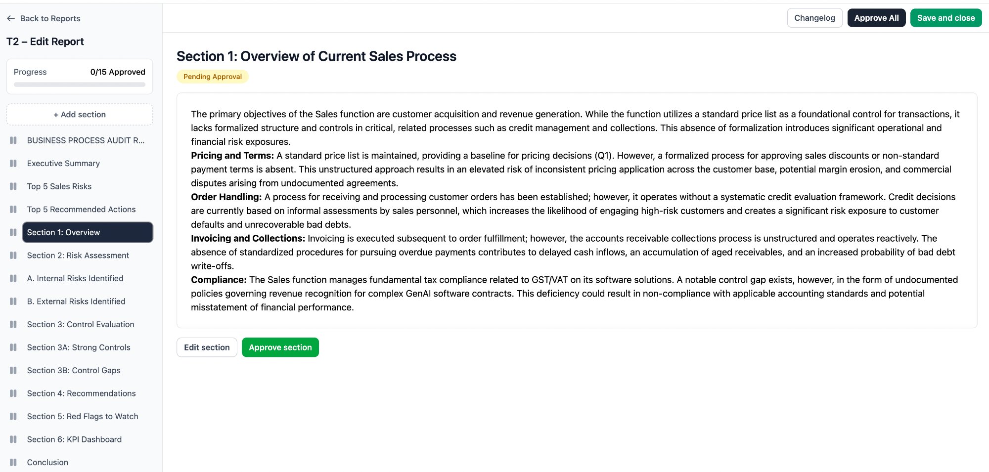 Automated report generation